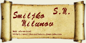 Smiljko Milunov vizit kartica